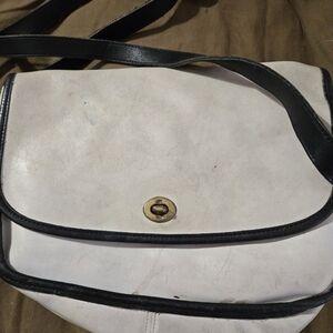 Coach White and Black Crossbody Bag